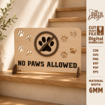 Pet Barrier Laser Cut SVG, 6mm Wooden Pet Gate File, Dog Safety Fence CNC Pattern, Indoor Pet Divider Digital Download - Image 5