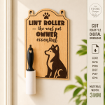 Pet Hair Roller Holder Digital File, Dog Cat Lint Roller Stand SVG, Pet Grooming Organizer Laser Cut DXF PDF EPS PNG - Image 5