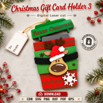 Christmas Money Holder SVG | Laser Cut Gift Card Holder | Digital Download - Image 6