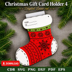 Christmas Money Holder SVG | Laser Cut Gift Card Holder File | Digital Download - Image 6