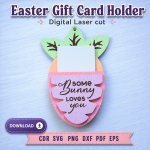 Easter Bunny Gift Card Holder SVG | Laser Cut Easter Gift Template | Digital Download - Image 6