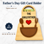 Dad Gift Card Holder SVG | Father's Day Laser Cut Gift File | Digital Download - Image 6