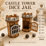 Dice Jail SVG Laser Cut, DnD Dice Prison File, Funny Dice Holder, Board Game Dice Storage, CNC Digital File, RPG Gamer Gift - Image 5