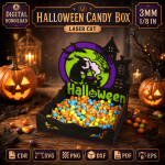 Halloween Candy Box Laser Cut SVG Bundle | Halloween Treat Box Template | Spooky Candy Holder Digital File | Party Favor Box CNC Glowforge Ready - Image 5