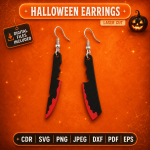 Halloween Earrings SVG | Spooky Laser Cut Earring Files | Digital Download - Image 5