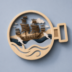 Ocean Sea Bottle Diorama Set of 7 – Layered Wooden Nautical Ship Art, 3D Laser Cut Ocean Decor, Sea Life Bottle Shadow Box, Gift for Home Decor - Image 5