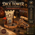 Dice Catapult Laser Cut Template, DnD Dice Launcher SVG, Tabletop Gaming Dice Roller, RPG Board Game Accessory, Digital File - Image 4