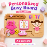 Personalized Activity Board SVG | Wooden Educational Toy - Image 3