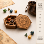 Dice Holder Laser Cut SVG, Dice Tray Template, DnD Dice Storage Box, Tabletop Game Accessory, CNC Glowforge Digital Files - Image 5