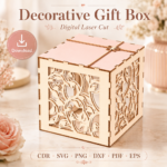Decorative Gift Box SVG Bundle, Laser Cut Keepsake Box Files, DIY Gift Presentation Template - Image 5