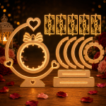 Valentine Lantern Bundle Pack 8 with Stand SVG | Laser Cut Lantern Files | Romantic Heart Light Box | Glowforge CNC Wood Craft | Valentine's Day Decor - Image 6