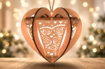 Valentine Heart Lantern Bundle SVG, 8 Love Lantern Laser Cut Files, Romantic Hanging Lantern Pack, Wooden Heart Decor, Glowforge Lightburn CNC DXF EPS AI PNG - Image 6