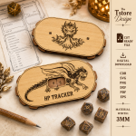 HP Tracker Laser Cut File, Health Point Counter SVG, DnD Game Accessory, Tabletop RPG Tracker, Digital Download DXF PDF EPS PNG - Image 5