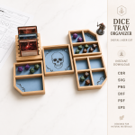Gaming Tray SVG Laser Cut File, Dice Rolling Tray Template, DND RPG Board Game Organizer, Digital Download DXF PDF AI TXT - Image 5