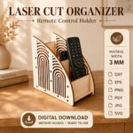 Remote Control Holders Bundle Laser Cut Files, Wooden Remote Caddy SVG DXF, TV Organizer Box, Living Room Storage Digital Download - Image 5