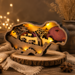 Wild Animals Bundle SVG Files | 3D Layered Wood Art | Laser Cut Animal Scenes | Glowforge xTool LightBurn Digital Download - Image 8