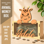 Animal Money Box Laser Cut Bundle SVG | Kids Coin Bank Template DXF | Wooden Piggy Bank CNC Files PDF EPS PNG - Image 5