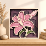 Layered Flower Wall Art SVG, Multilayer Floral Laser Cut Bundle, Glowforge Files, CNC Router Design, Wood Craft Template - Image 6
