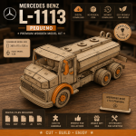 L-1113 Style Tanker Truck 3D SVG | Laser Cut Wooden Model Kit | CNC MDF Puzzle Files | Digital Download