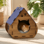 Cat House Laser Cut Bundle, 16 Wooden Cat Bed SVG DXF Files, 3mm Pet House CNC Template, Digital Download - Image 4