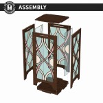 Stained Glass Floor Lamp Laser Cut Bundle, Decorative Lamp SVG, Wooden Floor Light CNC Template, DXF PDF EPS Files - Image 10