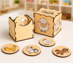 Kids Memory Game SVG Bundle, Animal Matching Game Laser Cut Files, Montessori Memory Match, Printable Toddler Learning Activity - Image 2