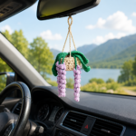 5-in-1 Car Hanging Plants Crochet Pattern Bundle PDF, Rear View Mirror Charm, Hanging Plant Amigurumi Set - Image 4