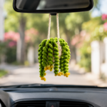 Car Hanging Plant Crochet Pattern PDF, Drooping Flower Basket Amigurumi, Rear View Mirror Decor Charm - Image 7