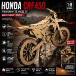 CRF450 Dirt Bike 3D Wooden Model Kit SVG | Laser Cut Motorcycle Puzzle | DIY CNC MDF Template | Digital Download - Image 2