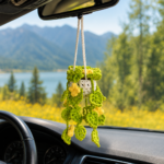 5-in-1 Car Hanging Plants Crochet Pattern Bundle PDF, Rear View Mirror Charm, Hanging Plant Amigurumi Set - Image 7
