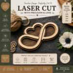 Infinity Heart Frame Laser Cut Svg
