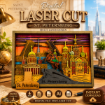St Petersburg SVG, 7 Layer Historic City Laser File