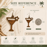 Summer Drink Earrings SVG | Laser Cut Wooden Earrings | Tropical Jewelry Digital Download - Image 2