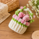 Tulip Basket Crochet Pattern PDF, Tulip Flower Basket Pattern, Crochet Flower Basket, DIY Floral Gift, Beginner Crochet Pattern - Image 7