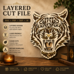 9x Mandala Bundle 3D Animals Multilayer Wooden Engraved Laser Cut File, Decoration Ornament Glowforge Make, Svg Dxf Lbrn Ai Download File - Image 2