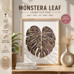 Monstera Leaf Multilayer 3D Wall Art Laser Cut Files, Layered Art Piece Glowforge Xtool Cricut, Svg Dxf Multilayer Wood Toy Laser Cut File - Image 2