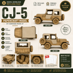 Jeep CJ-5 Papercraft Template SVG PDF | DIY Cardboard Off-Road Vehicle Model | Printable 3D Paper Craft | Instant Download - Image 2