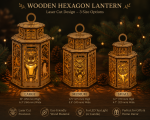 3x Animal Lantern Owl-Lion-Bear