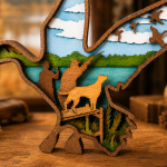 Duck Hunting SVG, Hunting Dog SVG, 3D Layered Mandala, Laser Cut File - Image 4
