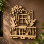 Bonzai Window Plant Multilayer 3D Wall Art Laser Cut