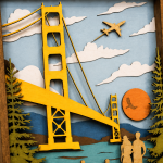 San Francisco SVG, 7 Layers City Art, Plywood Cut File - Image 4