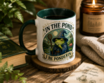 Frog Wizard Mug Funny, In The Pond I Be Ponderin Cup, Cute Frog Coffee Mug, Fantasy Cottagecore Gift, Funny Animal Mug - Image 4
