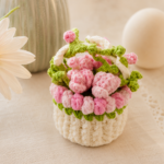 Tulip Basket Crochet Pattern PDF, Tulip Flower Basket Pattern, Crochet Flower Basket, DIY Floral Gift, Beginner Crochet Pattern - Image 4