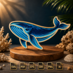 Ocean Life Laser Cut Files, SVG DXF PDF Bundle, Marine Animal Wall Art, DIY Wooden Decor - Image 6