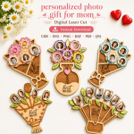 Personalized Family Photo Gift for Mom | Custom Mother's Day Gift | Unique Keepsake for Mother