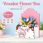 Wooden Flower Arrangement Box SVG | Laser Cut Gift Box Design | Digital Download - Image 7