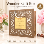 Wooden Gift Box Laser Cut File | Keepsake Box SVG Template | CDR SVG PNG DXF PDF EPS | Digital Download - Image 7