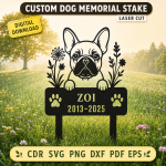 Custom Dog Memorial Stake, Personalized Pet Loss Garden Sign, Dog Grave Marker, Rainbow Bridge Sympathy Gift, Outdoor Pet Memorial Yard Decor - Image 6
