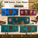 DM Screen Laser Cut File | DND Dungeon Master Screen SVG | CDR SVG PNG DXF PDF EPS