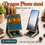 Dragon Phone Holder SVG | Laser Cut Phone Stand Template | Digital Download - Image 7